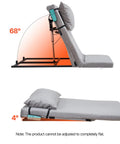 Premium Electric Adjustable Bed Backrest With Thick Foam For Reading Relaxing Or Sleeping, 300 Lbs Capacity, Remote Control, side view at 68 degrees