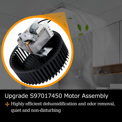 Drop In Replacement Motor Assembly For Broan 771 And 771 A Bathroom Exhaust Fans S97017450 3000 RPM 70 CFM Without Bracket