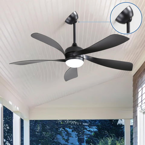 Ceiling Fan Slope Kit For Slopes Up To 45 Degrees No Fuss Install Slope Adapter With Silver Finish For Custom Angles Durable Ceiling Fan Accessory To Fit Irregular Ceilings And Boost Airflow installed on a porch ceiling.