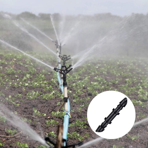 300 Pieces One Quarter Inch Single Barbed Drip Irrigation Fittings And Couplers Set For Drip Tubing Sprinkler System in use