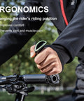 Cyclist using Dope Nylon MTB Inner Bar Ends For Mountain Bikes With Cap Pack And Wrench, Ergonomic Handlebar Ends For Cycling.