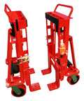 Red Economical Heavy Duty Hydraulic Machinery And Equipment Mover with Adjustable Forks, 12000 lb capacity, polyurethane wheels