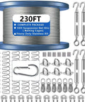 Heavy Duty 55Ft Batting Cage Netting And Cable Tension Kit For Home Backyard Baseball And Softball with 230ft steel wire