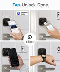 Bolt Pro WiFi Smart Deadbolt Lock With Apple Home Key Matter Support Biometric Fingerprint Reader Auto Unlock Access via smartphone and watch.