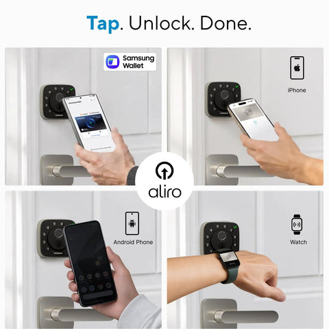 Bolt Pro WiFi Smart Deadbolt Lock With Apple Home Key Matter Support Biometric Fingerprint Reader Auto Unlock Access via smartphone and watch.