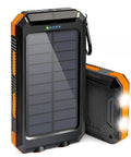 Rugged 38800mAh Solar Power Bank With Type C Output Waterproof Outdoor Backup Charger For All Phones Three Outputs And LED Flashlights