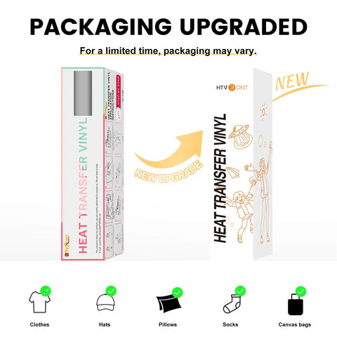 White Heat Transfer Vinyl Roll 12 Inch by 20 Feet for Shirts and Projects Easy Cut Weed HTV packaging box upgrade image