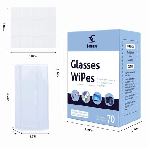Pre Moistened Lens Wipes You Can Toss In Your Bag 70 Count Pack With Carry Box Defogging Wipes For Glasses Sunglasses Goggles Cameras Phones And Laptop Screens Streak Free Finish