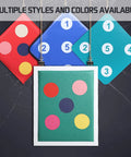 Multi-color wall-mounted fencing training targets for Saber Foil and Epee with five bullseyes, home gym gear, easy setup.
