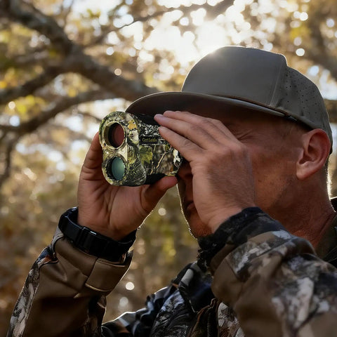 Deadly Accurate 1500 Yard Laser Rangefinder For Serious Hunters And Golfers Rechargeable Waterproof Scope With 6X Magnification And Slope Compensation In Camo That Is Truly Slick Top Shelf Gear
