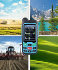 Rugged Handheld GPS Survey Gear For Land Measuring, Mini GPS Unit With GLONASS on 2.4 Inch LCD amid various landscapes