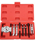 Heavy Duty 9 Piece Bearing Separator Puller Set With Adjustable Jaws For Wheel Hub Pinion Axle Drive Shaft Repair Super Durable Metal Built To Get Bearings Off Fast Best Value For Mechanics Saving Cash Today Like A Pro in red case