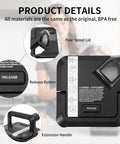 Replacement Lid For 72 Oz Blender Pitcher Compatible With A Wide Range Of Models With A Snap Tight Seal No Spill Keeps Your Blends Fresh And Ready For Everyday Kitchen Use And Quick Grab And Go Smoothies, black BPA-free polycarbonate pour spout lid with release button
