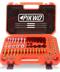 61 Piece Thread Chaser Repair Kit Rethread Tools With UNC UNF And Metric Thread Restorers Plus Thread Pitch Gauge in orange case