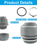 2 Pack 2 Inch NPT Liquid Tight Conduit Connector Heavy Duty Nonmetallic Straight PVC Electrical Fitting UL Listed parts details