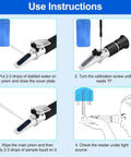 3 In 1 Honey Refractometer With ATC For Honey Maple Syrup And Molasses High Precision Sugar Tester Measuring Brix From 58 To 90 Percent Moisture From 12 To 27 Percent And Baume 38 To 43 For Beekeeping use instructions and calibration steps
