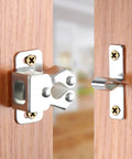 Five Pack Double Roller Door Catches For Cabinets And Cupboards With Screws Bronze Finish Mounting Hardware installed on wood