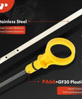 5.0L V8 Engine Oil Dipstick For Ford F-150 And Mustang 2011 2012 2013 2014 Replaces BR3Z6750A BR3Z-6750-A stainless steel with yellow handle