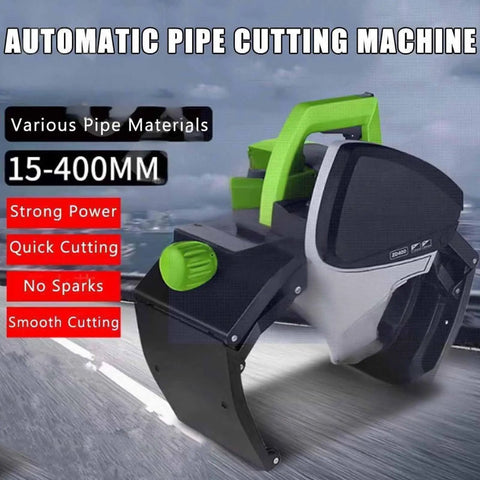 Beefy Heavy Duty Pipe Cutter With 5 Plus 1 Adjustable Speeds for copper, brass, PVC, and thin stainless steel pipes, side view.