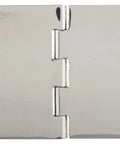 Beefy Heavy Duty Weld On Gate Hinge 4x4 Stainless Steel No Holes 5 Knuckles 2.5mm Thick Brushed Satin Finish square close-up