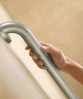 18 Inch Stainless Steel Handicap Grab Bar For Bathtub And Shower With Slip Resistant Peened Texture Concealed Screws And Heavy Duty Grip