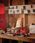 18 Gauge Brad Nailer Pneumatic Nail Gun With Oil-Free Motor, Pro Grade Performance, Tool-Free Jam Release, on a workbench