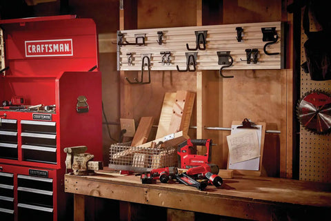 18 Gauge Brad Nailer Pneumatic Nail Gun With Oil-Free Motor, Pro Grade Performance, Tool-Free Jam Release, on a workbench