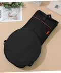 Heavy Duty Waterproof Dumb Drum Storage Bag Premium Oxford Percussion Hauler With Slick Weather Block Padding For Jam Sessions And Gig Day Packing Always Keeps Your Gear Safe, flat view with padded sections.