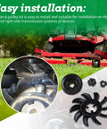 Fan and Pulley Kit for Hustler Raptor and Raptor SD Ride-On Mowers, Replaces 72134, Fits Left and Right Transmission System
