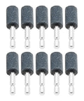 Ten Piece 16mm Cylindrical Aluminum Oxide Mounted Grinding Stones Set With One Quarter Inch Hex Shank For Electric Rotary Tools Drill Grinder Ideal For Metal Wood Plastic Surface Preparation Deburring Finishing