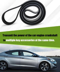 Hyundai Elantra Kona Tucson Serpentine Drive Belt 6PK1780 Beefed Up Durable EPDM Replacement Part K060700 Fit Alternator Water Pump AC Compressor 2015 2021 L4 1.8L 2.0L, coiled black EPDM serpentine belt