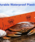 Two Pack Crab Gauge Tool Waterproof Plastic Measuring Device for Dungeness Blue Crab Rock Crab and Lobster Perfect For Fishing Crabbing