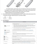 Instruction manual for Universal Smart TV Remote Replacement For 2015 To 2024 Models With battery setup steps and key functions.