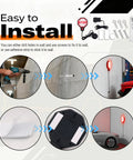 Adjustable LED Garage Parking Sensor With Dual Power Hookups And Glowing Color Coded Warning Lights Portable Car Stop Aid installation steps.