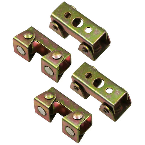 Heavy Duty Adjustable V Type Welding Clamps Stainless Steel Set Of 4 For Metalwork And DIY Projects Secure Hold Strong Grip, close-up view.