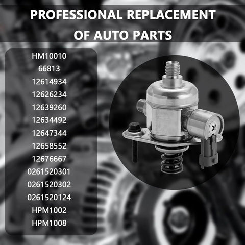 High Pressure Fuel Pump Drop In Replacement Direct Fit For Chevrolet Camaro Traverse GMC Acadia visible with specifications