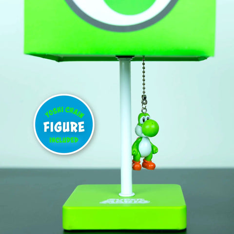 Yoshi Egg Night Light Lamp For Gamers with pull chain featuring a Yoshi figure, ideal for cozy game room decor and late-night gaming.