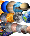 Glow In The Dark Planets Wall Decals Kit With 195 Plus Pieces For Ceiling Decor And Kids Room Transformation, assorted planets