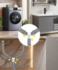 Heavy Duty Universal Drain Hose Fitting Tee With Three Secure Clamps For Washing Machine And Dishwasher Connect under sink setup.