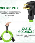 Heavy Duty 20 Ft Welder Extension Cord 50 Amp 6 AWG NEMA 6 50P To 6 50R 250V Welding Cable ETL Listed Low Voltage Drop Ideal For Continuous Duty Machines And Heavy Welders, molded plug and cable organizer