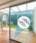Heavy Duty Sliding Door Roller Replacement Kit Built With Rust Proof Stainless Steel Patio Door Wheels showing sliding door fittings.