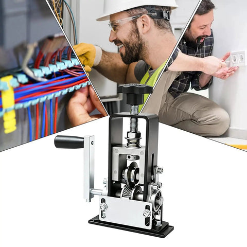 Ultimate Two-Mode Electric Wire Stripper For Quick And Efficient Cable Processing with hand crank and drill mount, robust design.