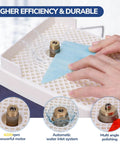 Dual Layer Stained Glass Grinder With Four Size Diamond Bits For Rapid Coarse Grinding And Butter Smooth Fine Polishing Professional Art Tooling, showing water cooling and grinding blue glass.