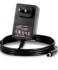 6V 1A DC Power Supply Wall Charger with 5.5x2.1mm and 2.5mm DC Plugs, universal AC adapter for small electronics, black, coiled cable