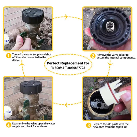 Backflow Preventer Retrofit Kit For 1 Inch 800M4 QT To Freeze Resistant 800M4 FR Conversion DIY installation steps image