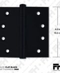 Heavy Duty Ball Bearing Door Hinges 4x4 Inch Solid Brass Matte Black Set Of Four For Smooth Quiet Swing And Long Lasting Durability