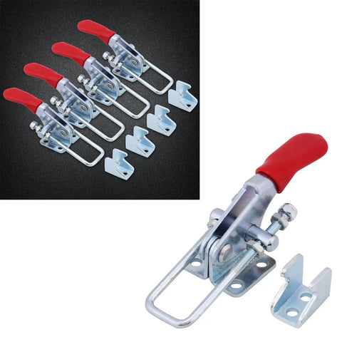 Heavy Duty Latch Type Toggle Clamps With Massive 360 Pound Holding Power For Tough Metal And Wood Assembly Jobs To Keep Your Projects Steady And Secure During Any DIY Or Professional Shop Work Today