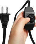 Hand adjusting speed control on three inch inline booster duct fan power cord