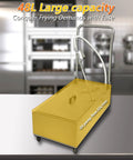 Heavy Duty Commercial Fryer Oil Filter Cart Rolling Mobile Restaurant Grease Purifier With 48 Liter Tank in kitchen setting