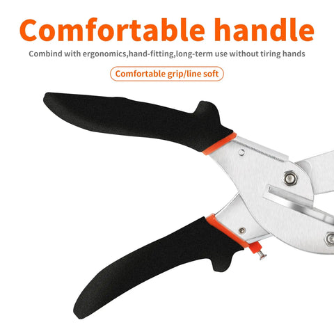 Adjustable Miter Shears For Trim And Molding, Smooth 45 To 135 Degree Cuts For Soft Wood PVC Plastic Rubber Leather, ergonomic handle